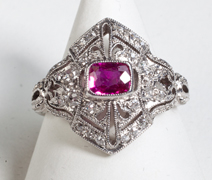 platinum and ruby ring, circa 1920